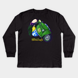 Slide on in! Kids Long Sleeve T-Shirt